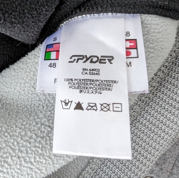 Spyder Men's Small Outbound 1/2 Zip Core Sweater Grey Black Knit Colorblock - Picture 8 of 12